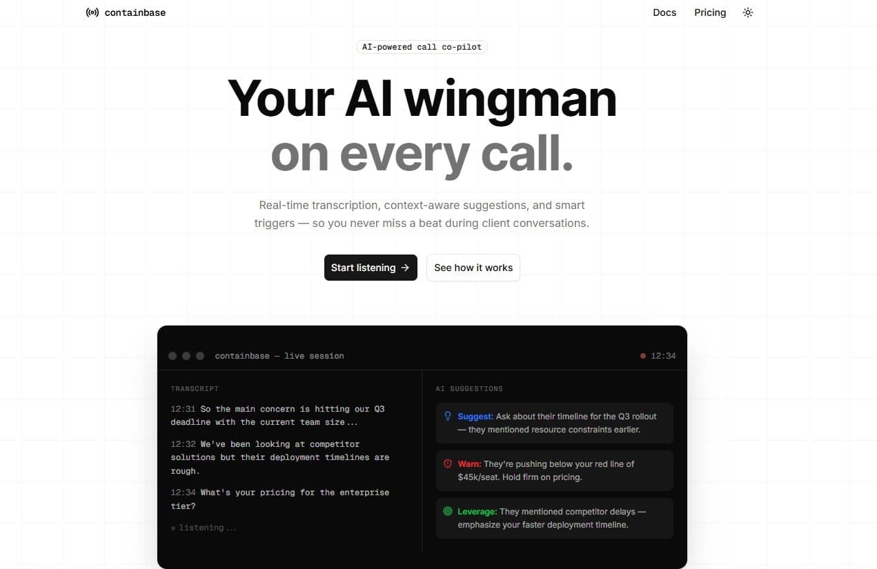 Containbase screenshot